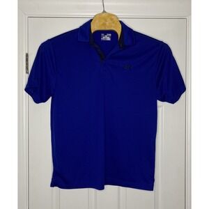 Under‎ Armour Mens Heat Gear Loose Short Sleeve Polo Blue XL